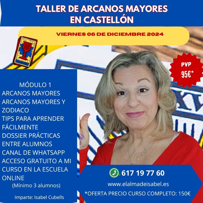 CURSO DE TAROT DE ARCANOS MAYORES elalmadeisabel.es